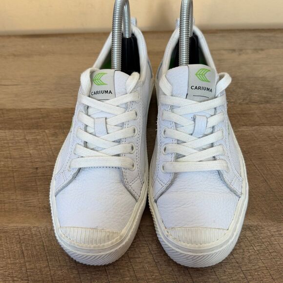 Cariuma White Premium Leather OCA Low Sneakers Shoes Womens size 7 - Picture 4 of 7